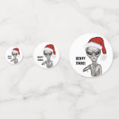 Slechte alien, zware kerst! confetti (Achterkanten)