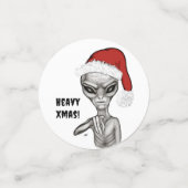 Slechte alien, zware kerst! confetti (Kleine voorkant)