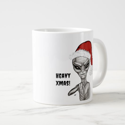 Slechte alien, zware kerst! extra grote beker (Voorkant rechts)