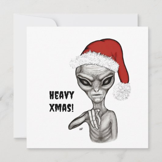 Slechte alien, zware kerst! feestdagenkaart (Voorkant)