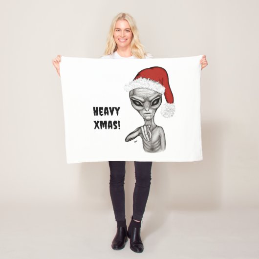 Slechte alien, zware kerst! fleece deken (In situ)