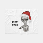 Slechte alien, zware kerst! fleece deken (Voorkant (Horizontaal))