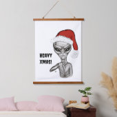Slechte alien, zware kerst! hangend wandkleed (Slaapkamer)