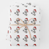 Slechte alien, zware kerst! inpakpapier vel (In situ)