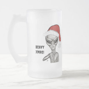 Slechte alien, zware kerst! matglas bierpul