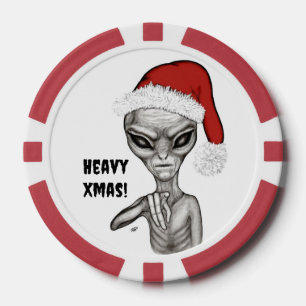 Slechte alien, zware kerst! poker chips