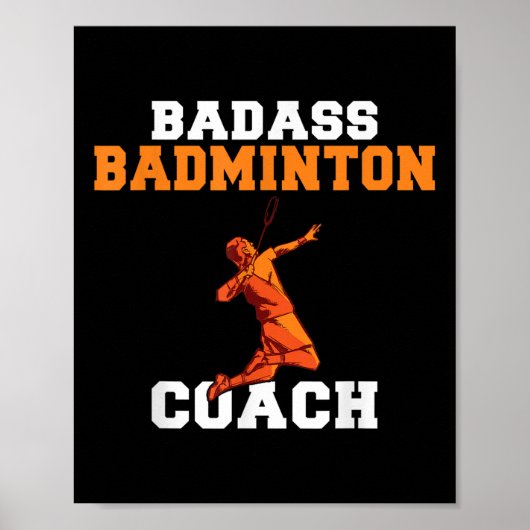 Slechte badmintoncoach poster (Voorkant)