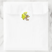 slechte banaan ronde sticker (Tas)