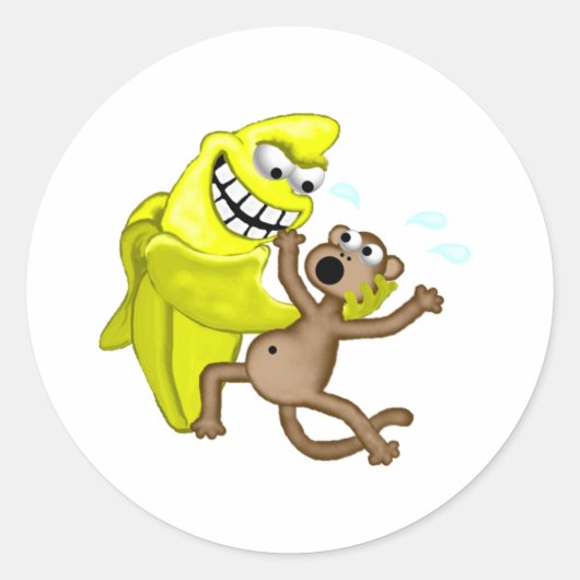 slechte banaan ronde sticker (Voorkant)
