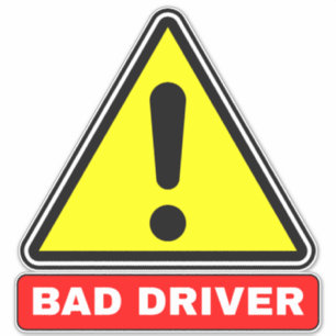 Slechte bestuurder op de weg (autoalarm) sticker