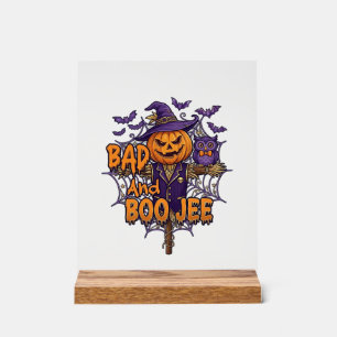Slechte Boo Jee Pompoen Vogelverschrikker Paarse U Acryl Bord