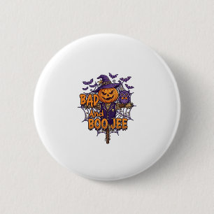 Slechte Boo Jee Pompoen Vogelverschrikker Paarse U Ronde Button 5,7 Cm