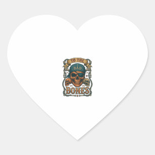 Slechte Botten Piraat Schedel Bandana Touw Kruisbe Hart Sticker