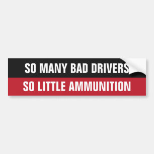 "Slechte chauffeurs" grappige bumpersticker