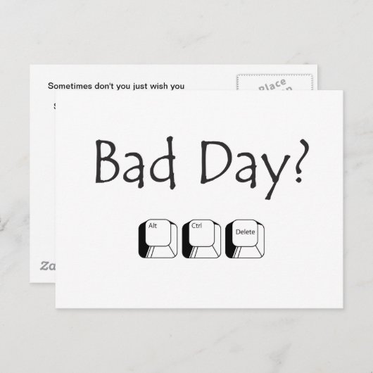 Slechte Dag? Briefkaart (Voorkant / Achterkant)