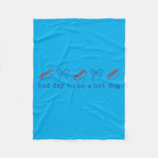 Slechte Dag Om Een Hotdog Te Zijn Funny 4th Of Jul Fleece Deken