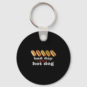 Slechte dag om een hotdog te zijn, grappige bbq-gr sleutelhanger