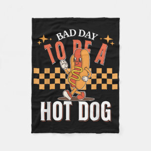 Slechte dag om een hotdog te zijn, grappige voedse fleece deken