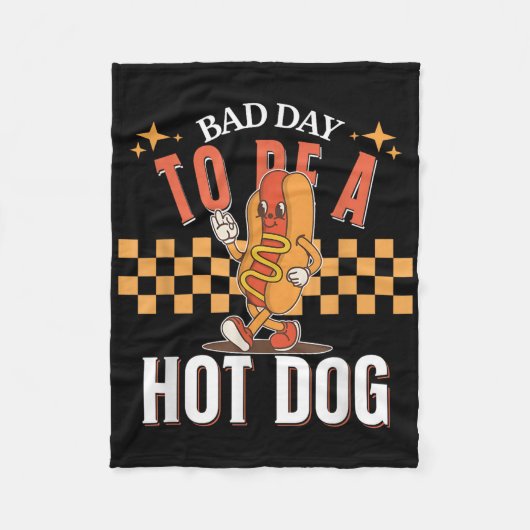 Slechte dag om een hotdog te zijn, grappige voedse fleece deken (Voorkant)
