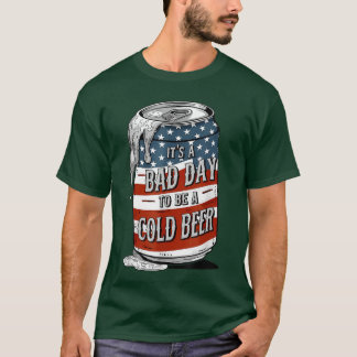 Slechte Dag om een Koud Bier Grappige 4de Juli Dri T-shirt