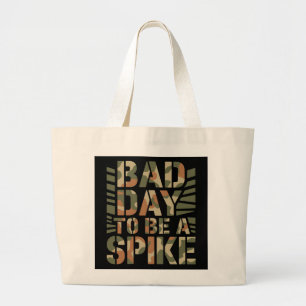 Slechte Dag Om Een Spike Buck Hert Te Jagen Grote Tote Bag