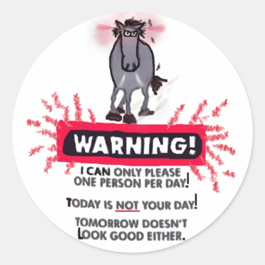 Slechte dag Sticker (Voorkant)