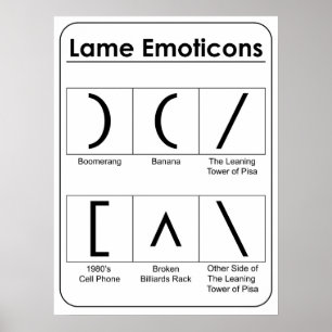 Slechte Emoticons Grafiek Grappige Poster