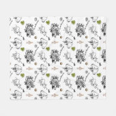 Slechte en Boo-jee Gothic Halloween Fleece Deken (Voorkant (Horizontaal))