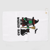 Slechte Gnome Witch Golfhanddoek (Horizontaal)