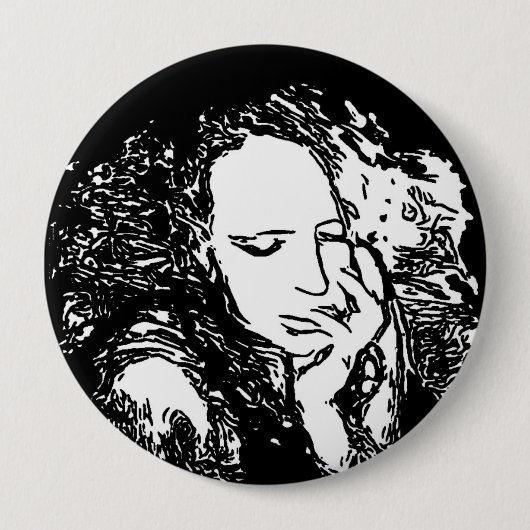 Slechte habitat ronde button 4,0 cm (Voorkant)