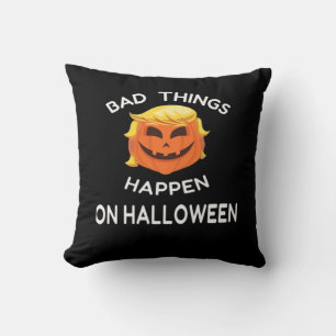 Slechte Halloween grappige Trumpkin voor je vriend Kussen