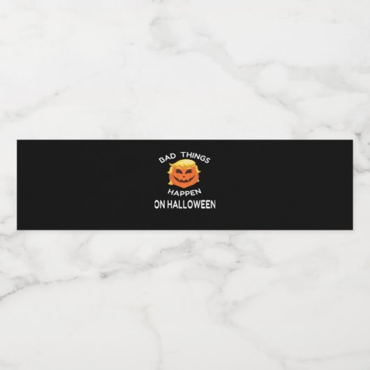 Slechte Halloween grappige Trumpkin voor je vriend Waterfles Etiket (Enkel label)