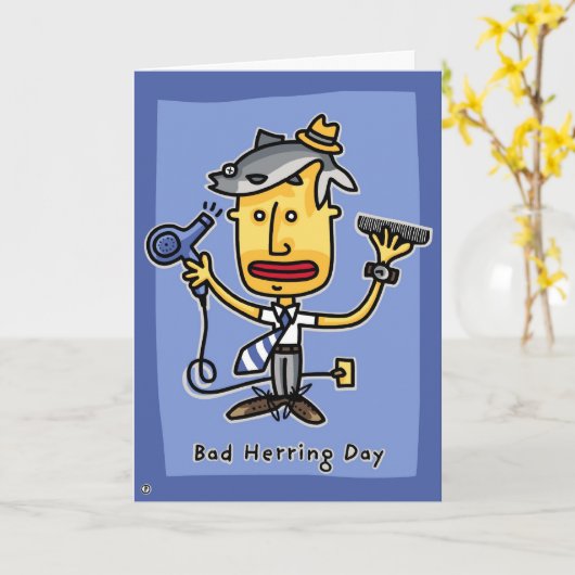 slechte haringendag kaart (Gele Bloem)