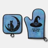 Slechte heks ovenwant & pannenlap set (Voorkant)