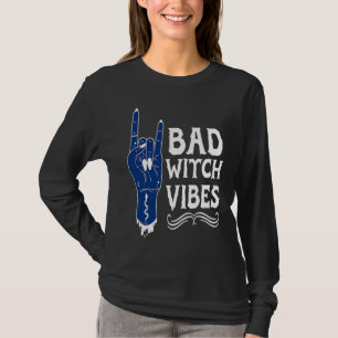 Slechte Heks Vibes Cool Goth Rock And Roll Hand Ha T-shirt