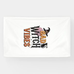 Slechte Heks Vibes Vintage Halloween T-shirt Ontwe Spandoek