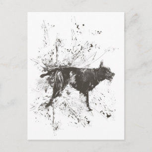 Slechte hond briefkaart