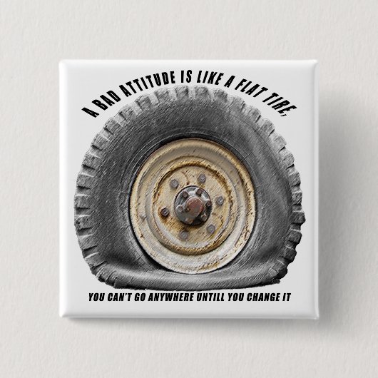 Slechte hoogte als platte band vierkante button 5,1 cm (Voorkant)