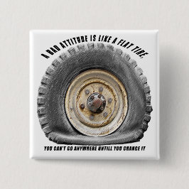 Slechte hoogte als platte band vierkante button 5,1 cm