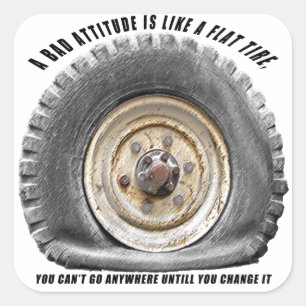 Slechte hoogte als platte band vierkante sticker