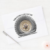 Slechte hoogte als platte band vierkante sticker (Envelop)