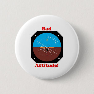 Slechte Houding Ronde Button 5,7 Cm