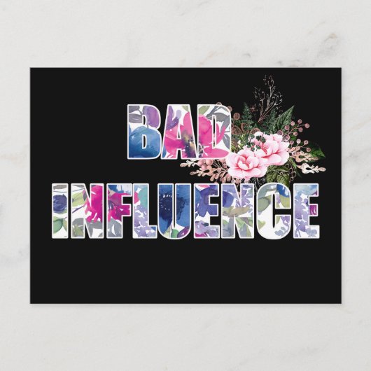 Slechte invloed briefkaart (Voorkant)