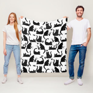 Slechte katten die over het hoofd hangen fleece deken