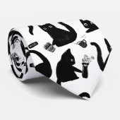 Slechte katten die over het hoofd hangen stropdas (Opgerold)