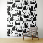 Slechte katten die over het hoofd hangen wandkleed (In situ)