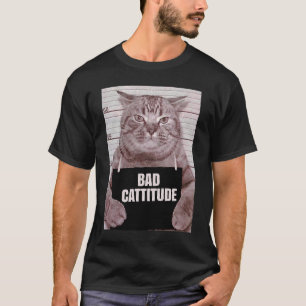 Slechte Kattigheid Kat Mugshot T-shirt