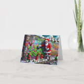 Slechte kerstman graffiti kaart (Voorkant)