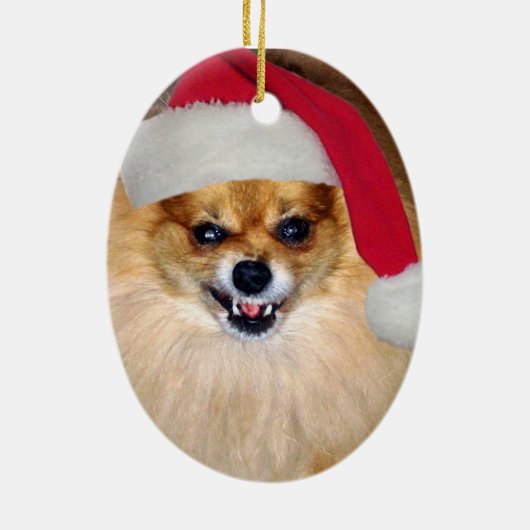 Slechte kerstversiering keramisch ornament (Achterkant)