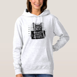 Slechte Kitty Cat Politie arrestatie Foto Funny Hoodie